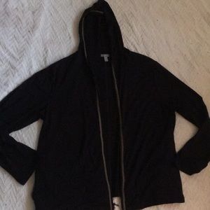 NWOT Women’s Black zip up Hoodie Size XL by J.Jill